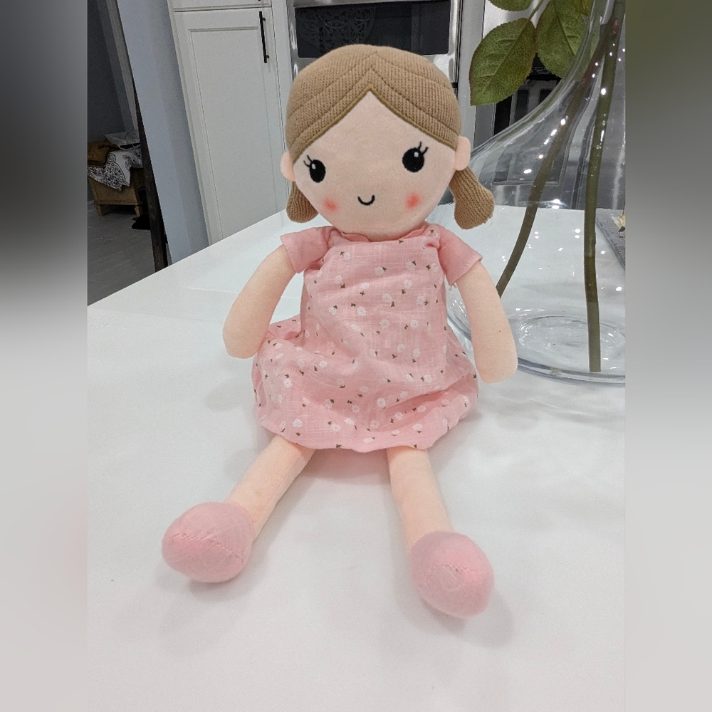 Adorable Pink Plush Doll